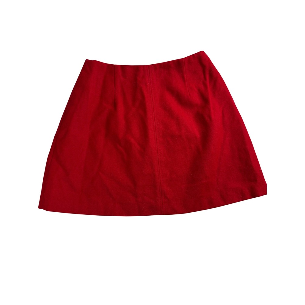 VTG Y2K 90's Women Red A-Line Mini Skirt Size 5 short flirty feminine academia